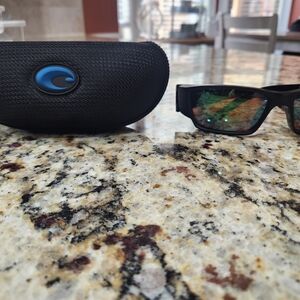 Costa Black Sunglasses with Blue Logo